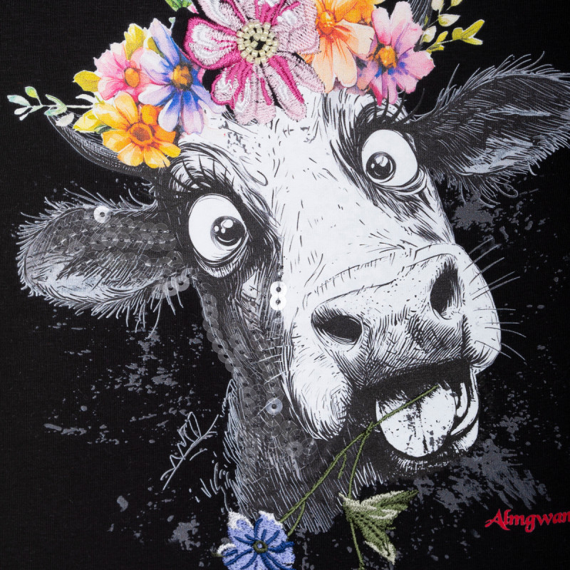 Dámské tričko Almgwand RINGALM  - černá