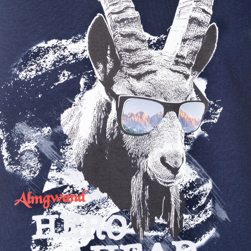 Pánske tričko Almgwand WILDEBENALM  - tmavo modrá