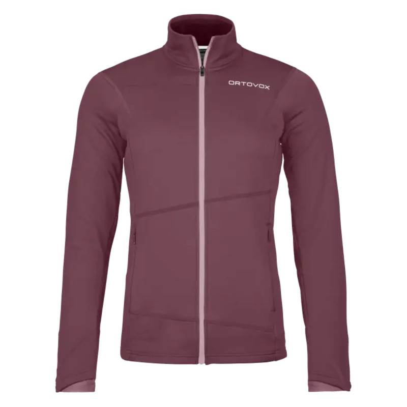 Dámska mikina Ortovox FLEECE LIGHT JACKET  - vínová