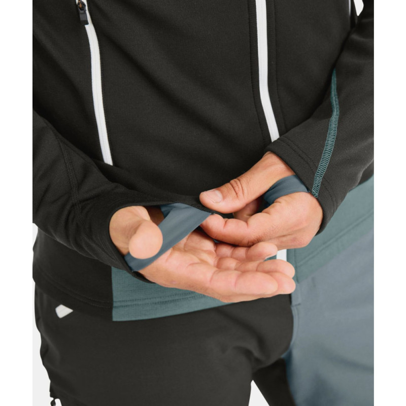 Pánská mikina Ortovox FLEECE LIGHT JACKET  - světle modrá