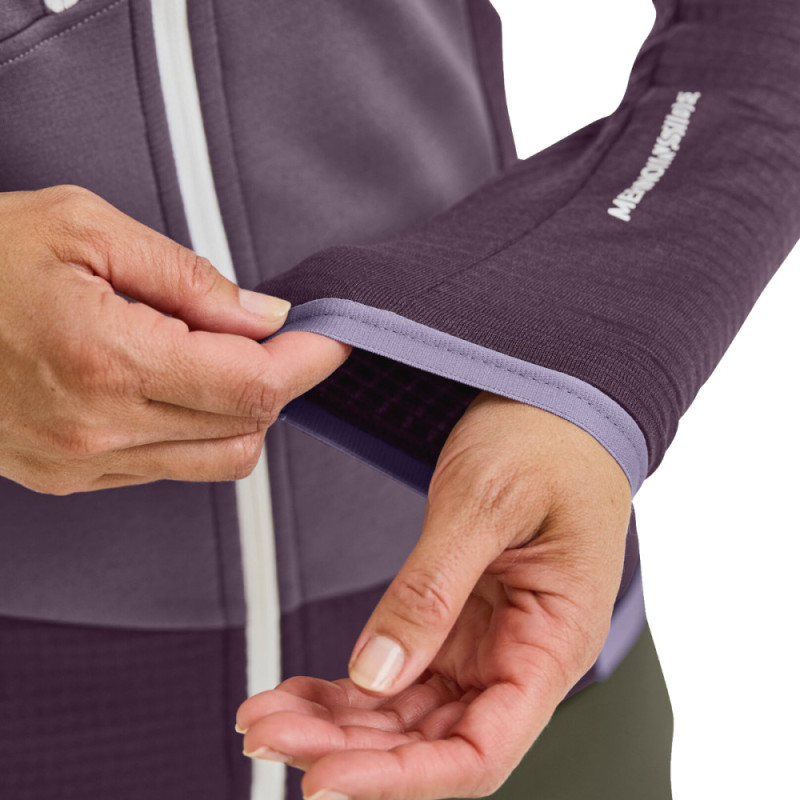 Dámská mikina Ortovox FLEECE GRID HOODY  - světle zelená