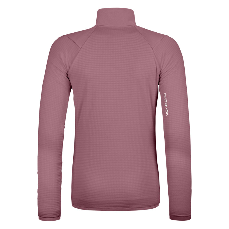 Dámska mikina Ortovox FLEECE GRID JACKET  - tmavo ružová