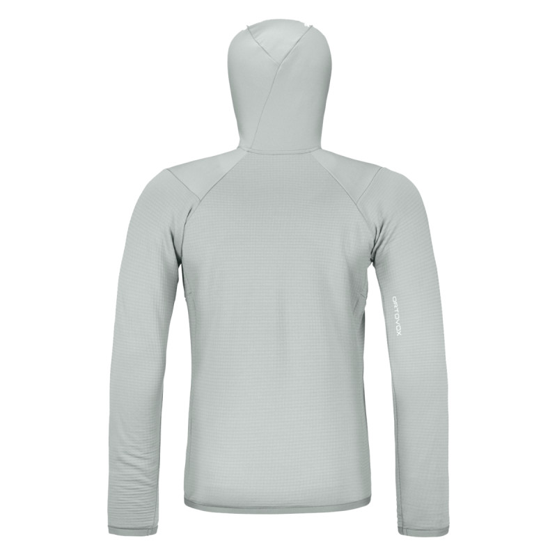Pánská mikina Ortovox FLEECE GRID HOODY  - světle šedá