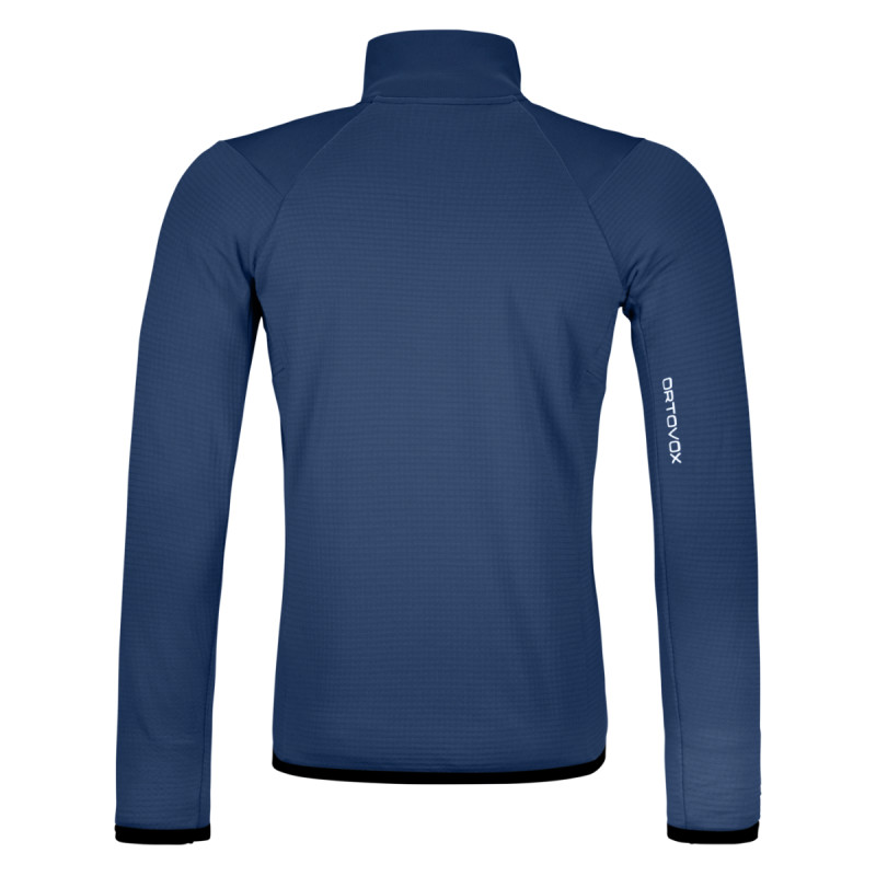 Pánska mikina Ortovox FLEECE GRID JACKET  - tmavo modrá