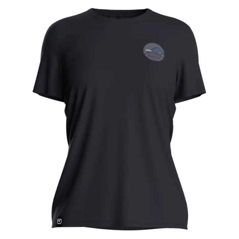 Dámske funkčné tričko Ortovox 120 COOL TEC CHOOSE MTN TS  - čierna