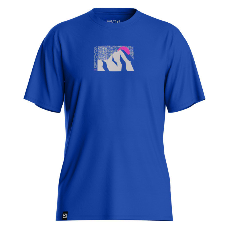 Pánske funkčné tričko Ortovox 120 COOL TEC MTN SUN TS  - modrá