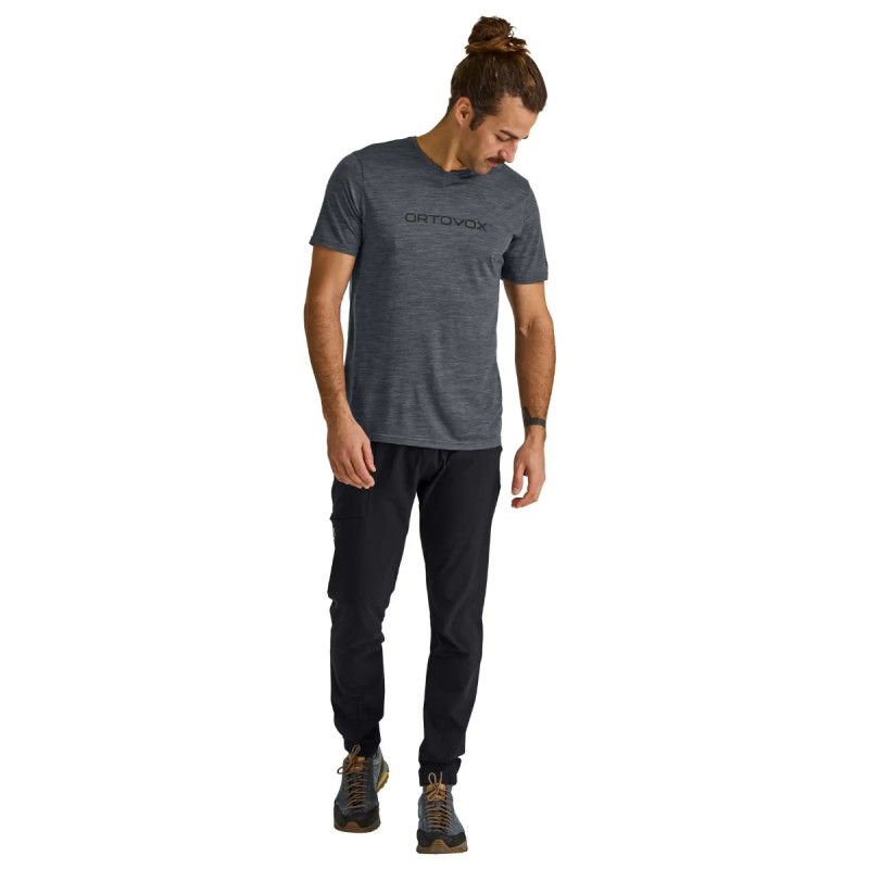 Pánské funkční tričko Ortovox 150 COOL BRAND TS  - tmavě šedá