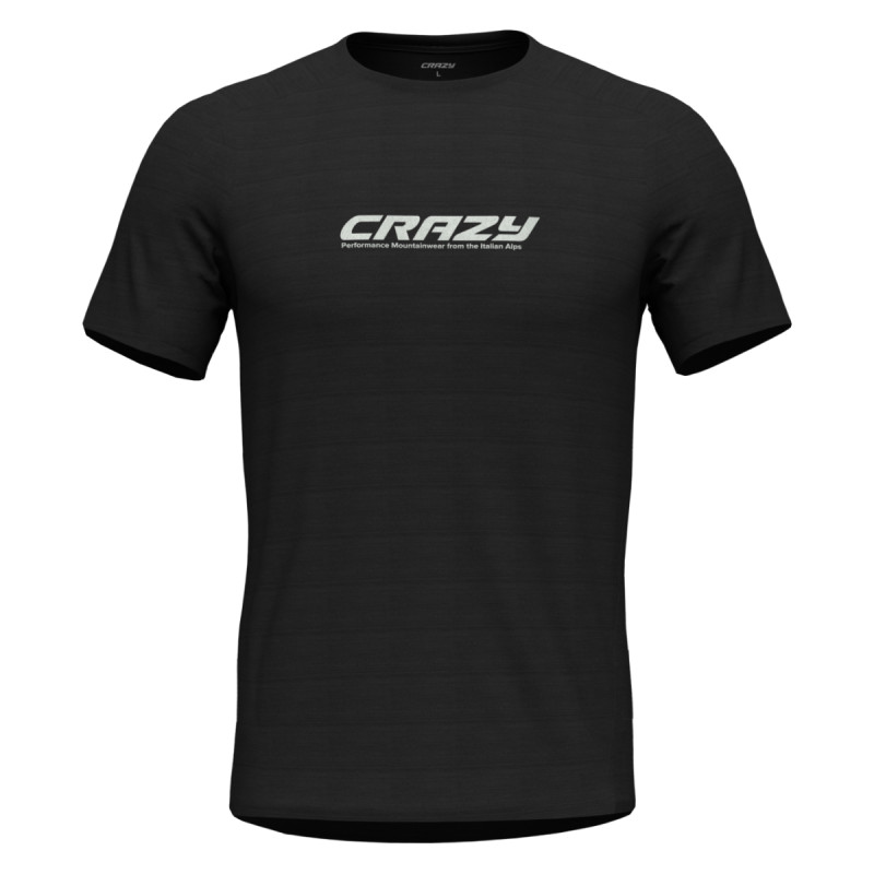 Pánske funkčné tričko Crazy LOGO  - čierna