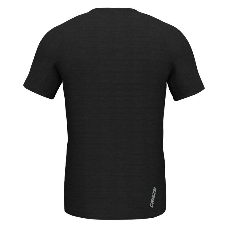 Pánske funkčné tričko Crazy LOGO  - čierna