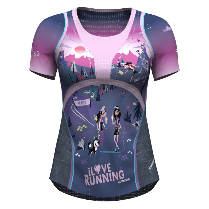 Dámske bežecké funkčné tričko Crazy VOLTAGE