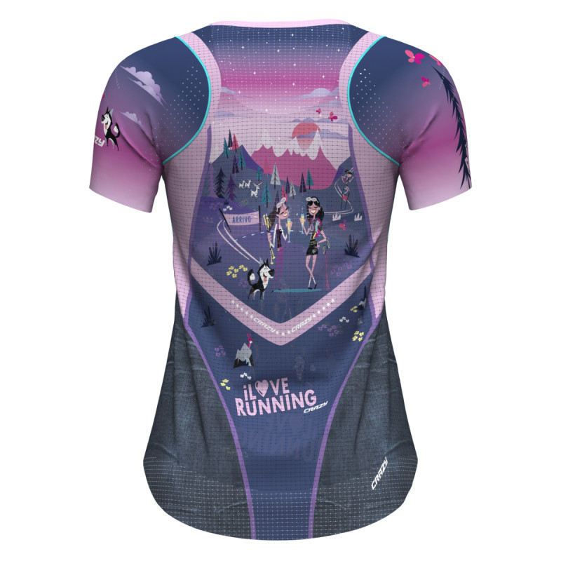 Dámske bežecké funkčné tričko Crazy VOLTAGE