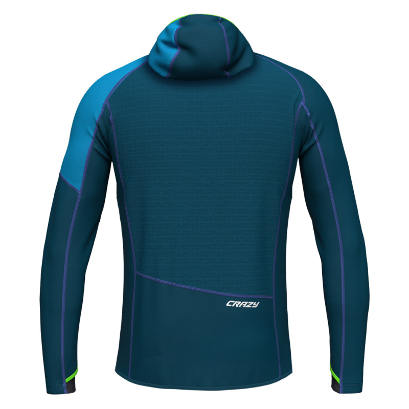 Pánska mikina Crazy TRAVERSE  - petrolejová