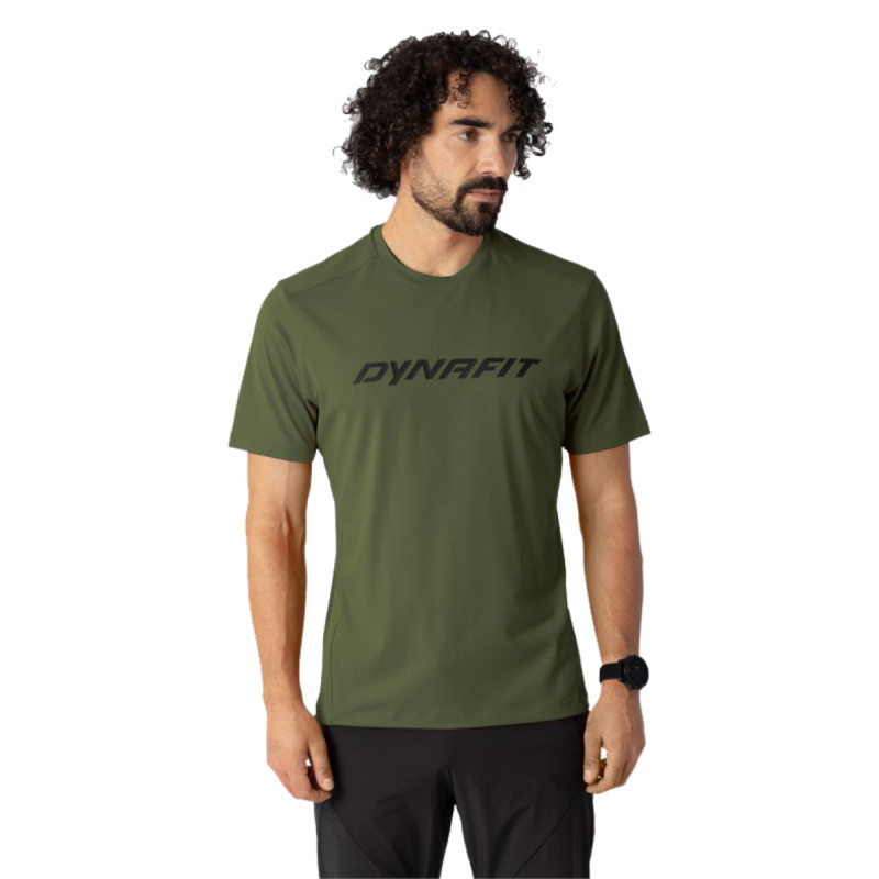 Pánske funkčné tričko Dynafit TRAVERSE T-SHIRT  - tmavo zelená