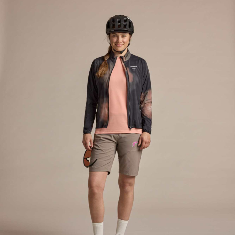Dámska cyklistická bunda Maloja MALKAM. JACKET PRINTED  - čierna