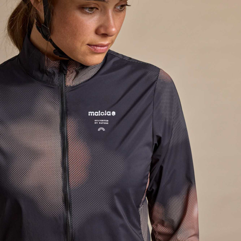 Dámska cyklistická bunda Maloja MALKAM. JACKET PRINTED  - čierna