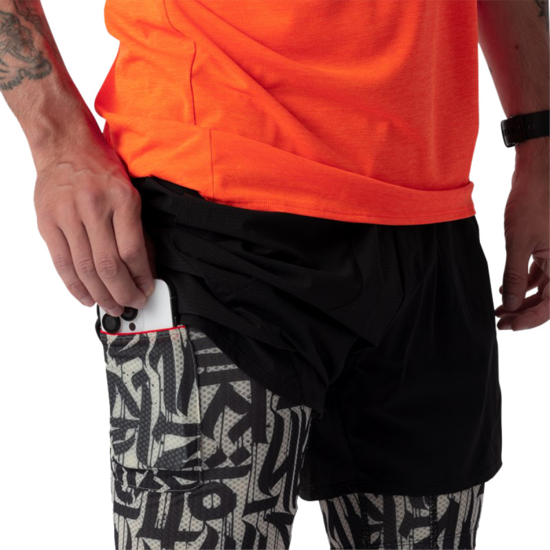 Pánské běžecké kraťasy Dynafit TRAIL 2IN1 SHORTS  - černá