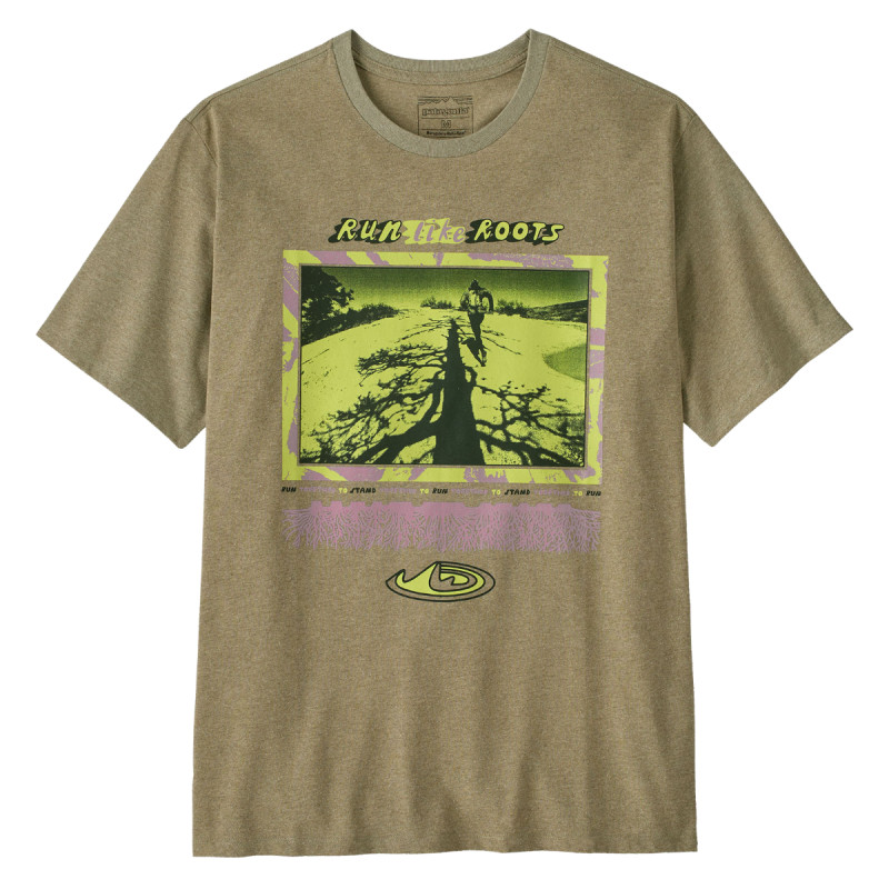 Pánske tričko Patagonia RUN LIKE ROOTS RESPONSIBILI-TEE  - khaki