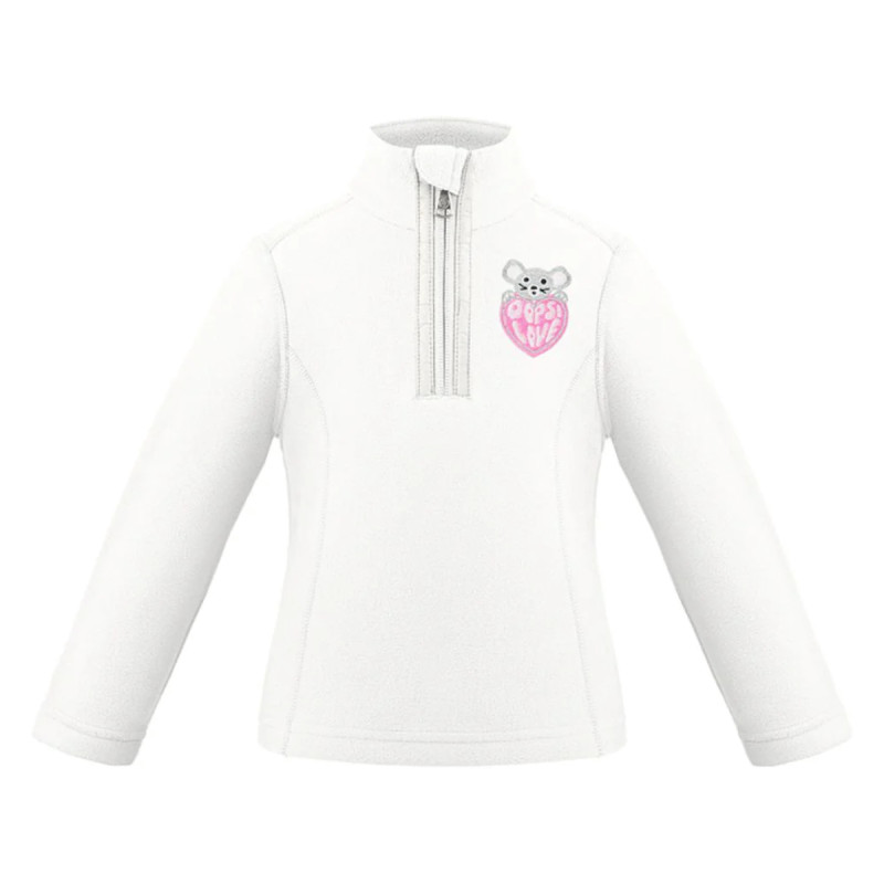 Dievčenská mikina Poivre Blanc W24-1540-BBGL MICRO FLEECE  - biela