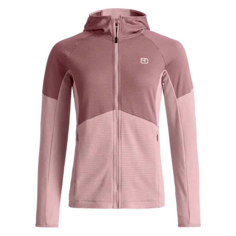 Dámská mikina Ortovox FLEECE LIGHT GRID HOODY  - světle růžová