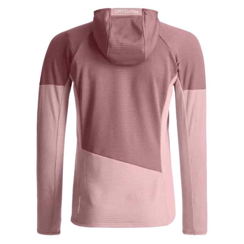 Dámská mikina Ortovox FLEECE LIGHT GRID HOODY  - světle růžová