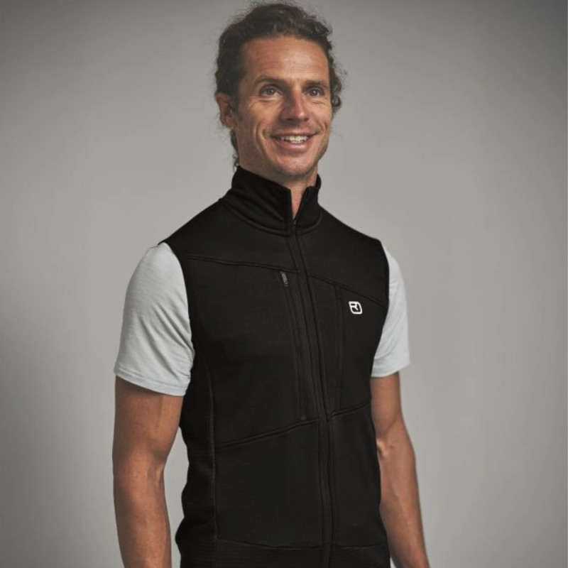 Pánská vesta Ortovox FLEECE GRID VEST  - černá