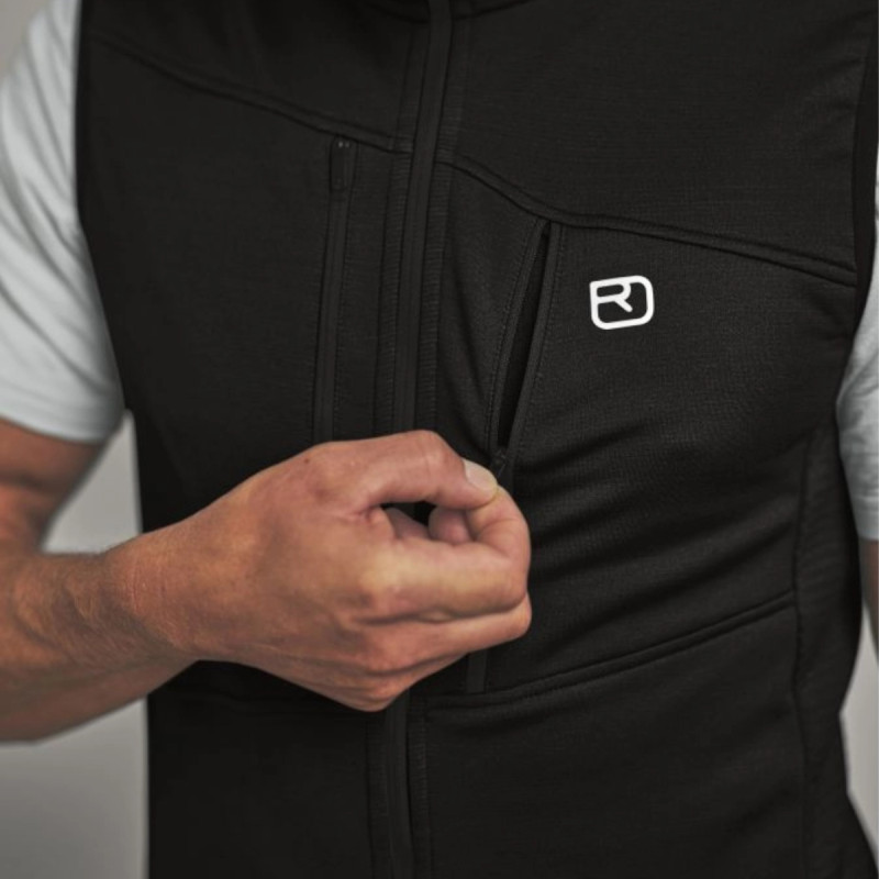 Pánská vesta Ortovox FLEECE GRID VEST  - černá