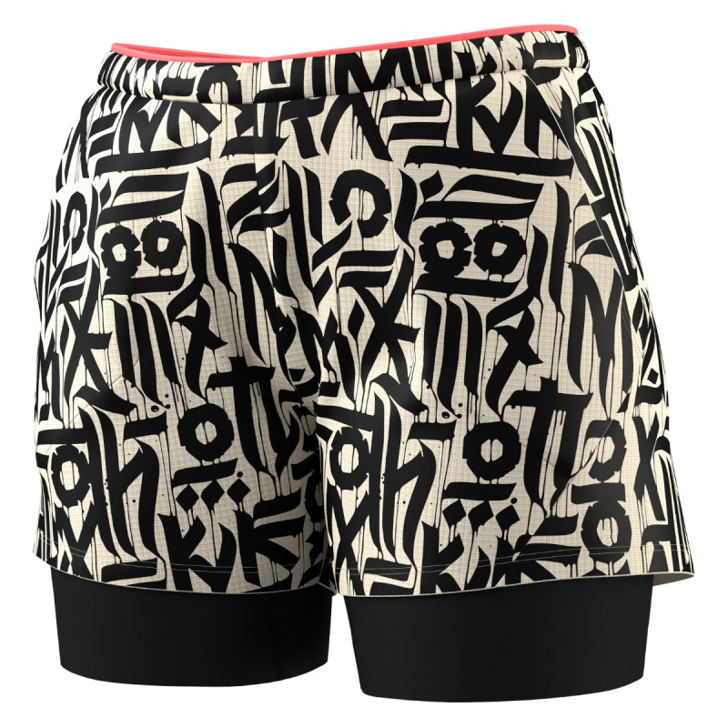 Dámské běžecké kraťasy Dynafit TRAIL 2IN1 SHORTS  - béžová