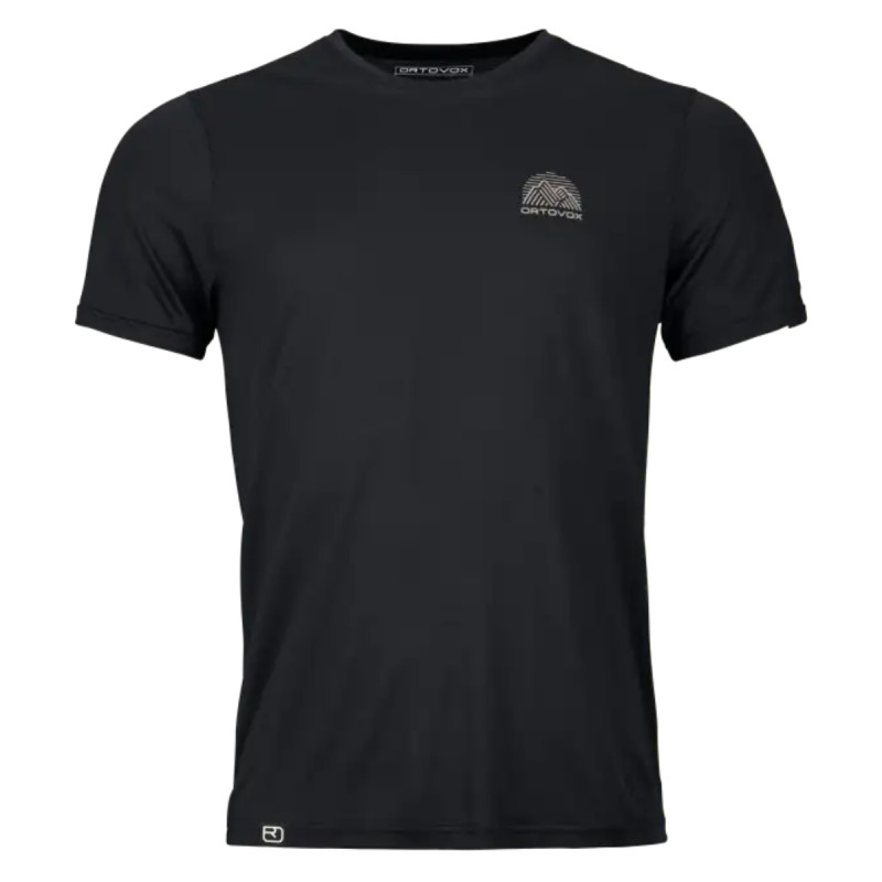 Pánské funkční tričko Ortovox 120 COOL TEC MTN STRIPE TS  - černá