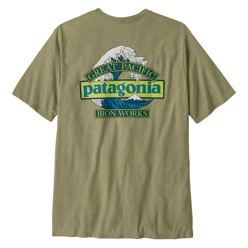 Pánské tričko Patagonia GREAT WAVES RESPONSIBILI-TEE  - khaki
