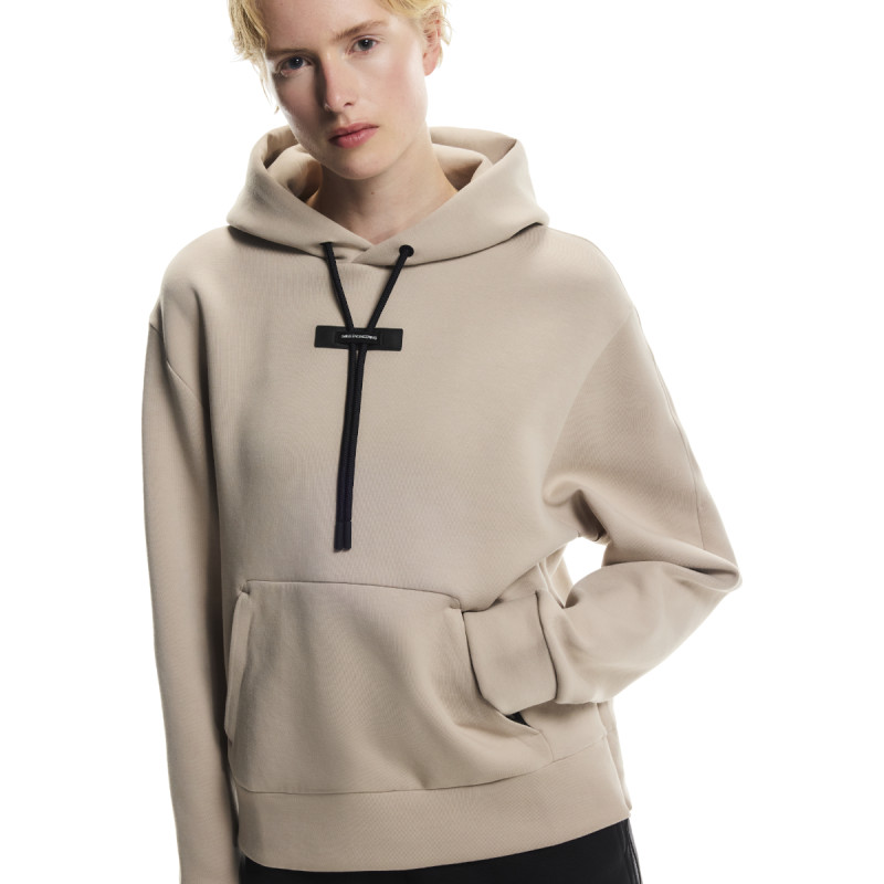 Dámska mikina On FOCUS TECH HOODIE  - svetlo hnedá