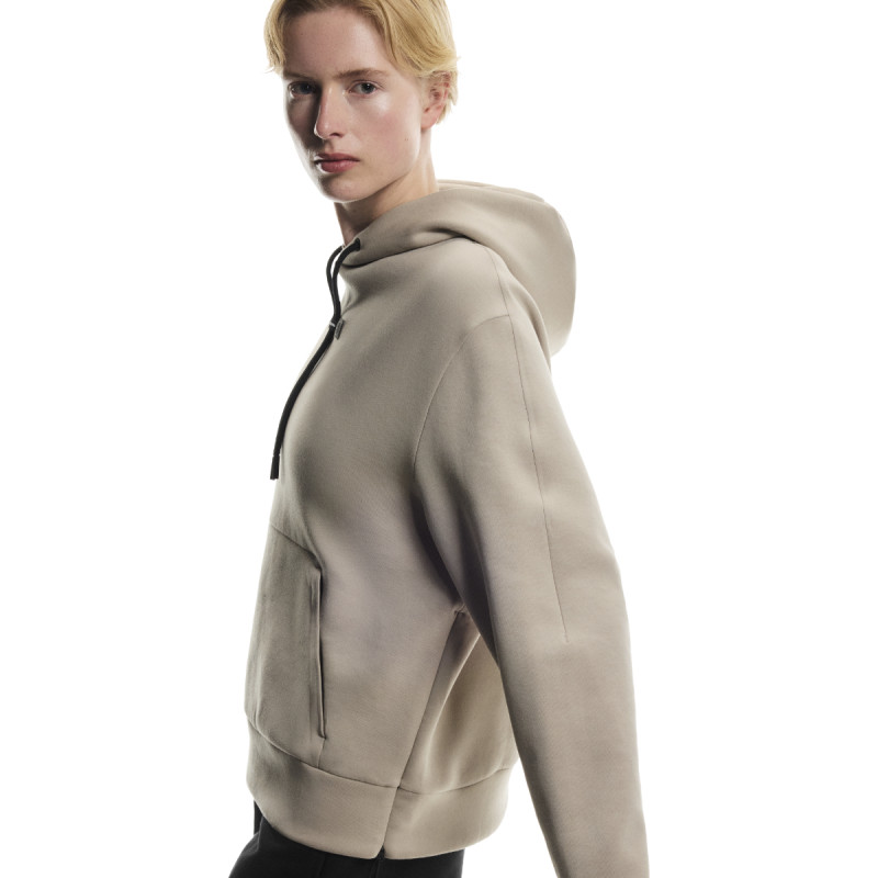 Dámska mikina On FOCUS TECH HOODIE  - svetlo hnedá