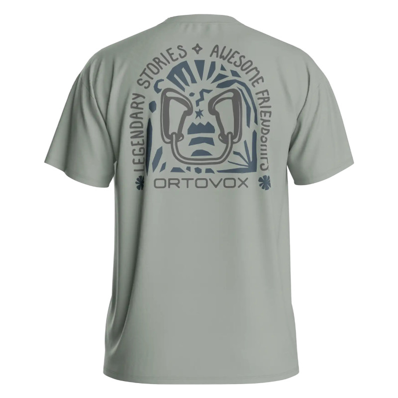 Pánske funkčné tričko Ortovox 150 COOL CLIMBING VIBES TS  - svetlo zelená