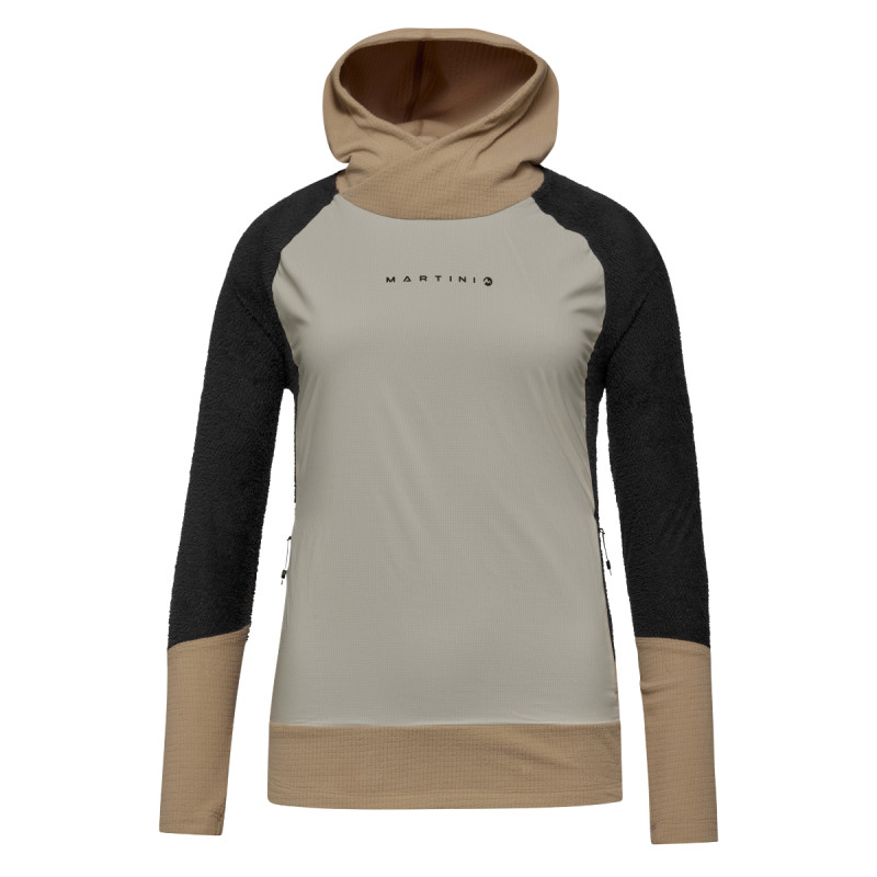 Dámská mikina Martini Sportswear WILDTRACK ROCK IN HYBRID HOODIE  - béžová