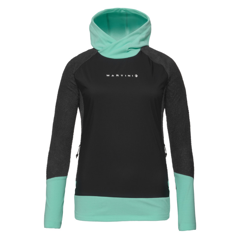 Dámska mikina Martini Sportswear WILDTRACK ROCK IN HYBRID HOODIE  - čierna