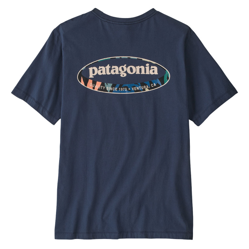 Pánské tričko Patagonia '95 OVAL LOGO T-SHIRT  - tmavě modrá
