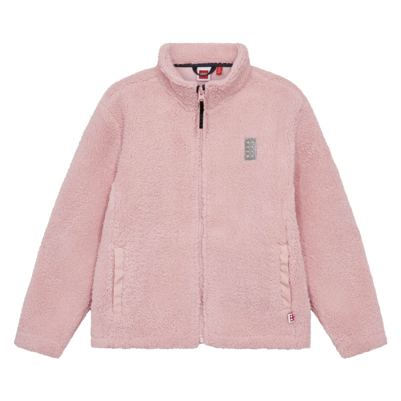 Dívčí mikina Lego Wear LWSIAN 201 - TEDDY JACKET  - světle růžová