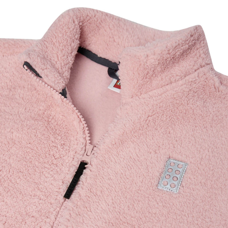 Dívčí mikina Lego Wear LWSIAN 201 - TEDDY JACKET  - světle růžová