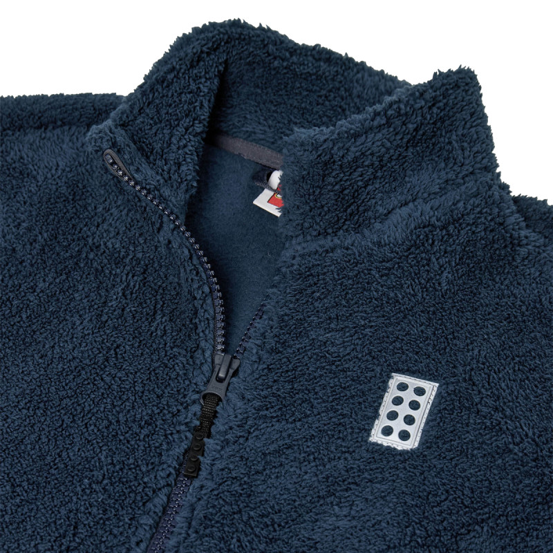 Detská mikina Lego Wear LWSIAN 201 - TEDDY JACKET  - tmavo modrá