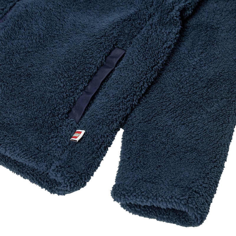 Detská mikina Lego Wear LWSIAN 201 - TEDDY JACKET  - tmavo modrá