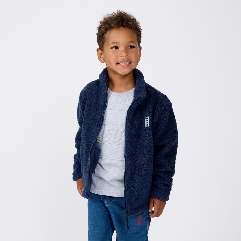 Detská mikina Lego Wear LWSIAN 201 - TEDDY JACKET  - tmavo modrá