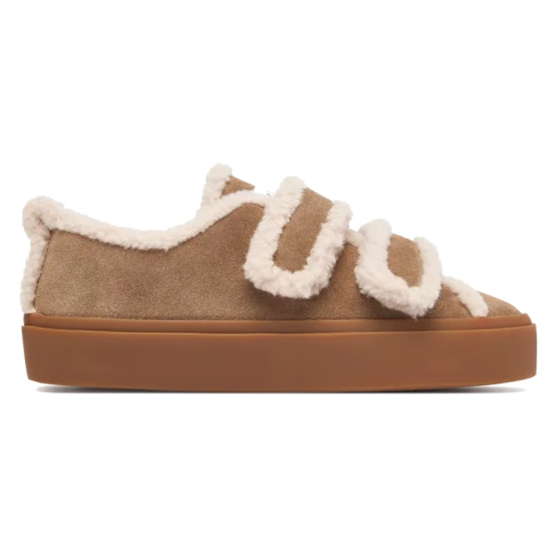 Dámske topánky Inuikii SHEARLING LOW VELCRO  - svetlo hnedá