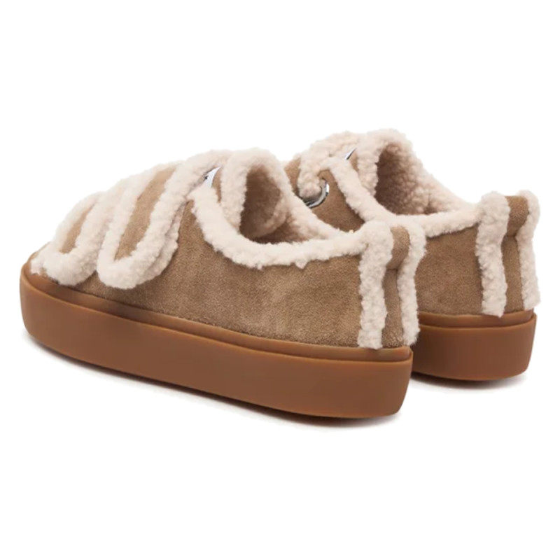 Dámske topánky Inuikii SHEARLING LOW VELCRO  - svetlo hnedá