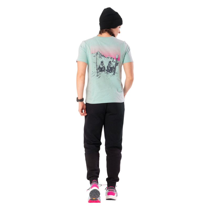 Dámske tričko Dynafit BACK GRAPHIC COTTON T-SHIRT  - svetlo modrá