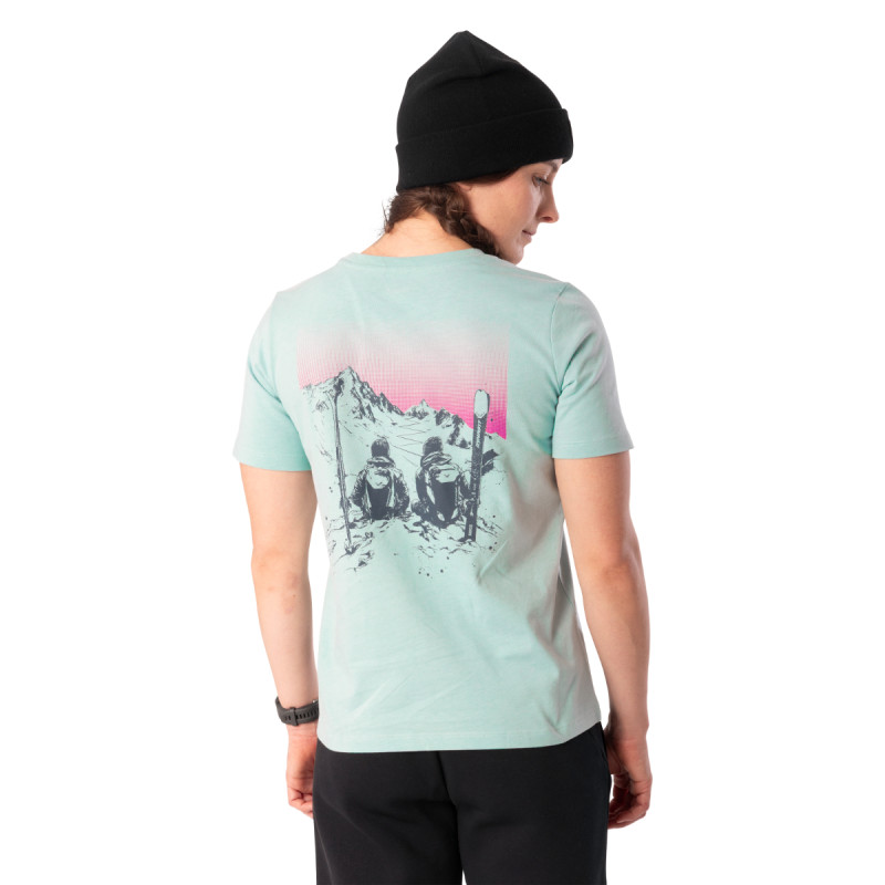 Dámske tričko Dynafit BACK GRAPHIC COTTON T-SHIRT  - svetlo modrá