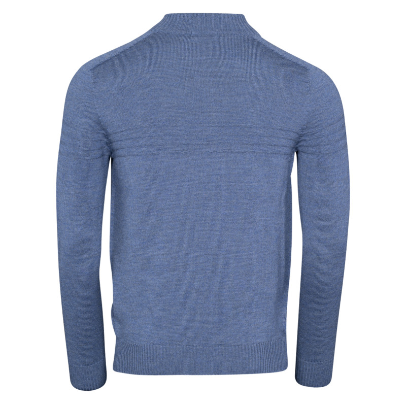 Pánsky sveter Stöckli SWISS MADE KNITTED PULLOVER ZIP  - tmavo modrá