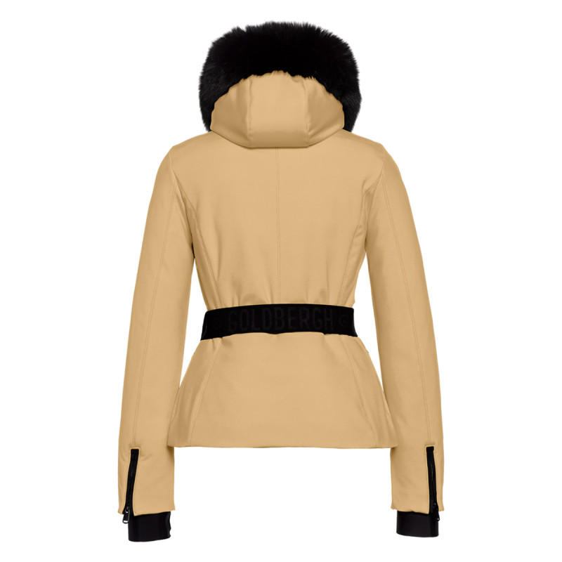 Dámská bunda Goldbergh HIDA FAUX BORDER  - světle hnědá