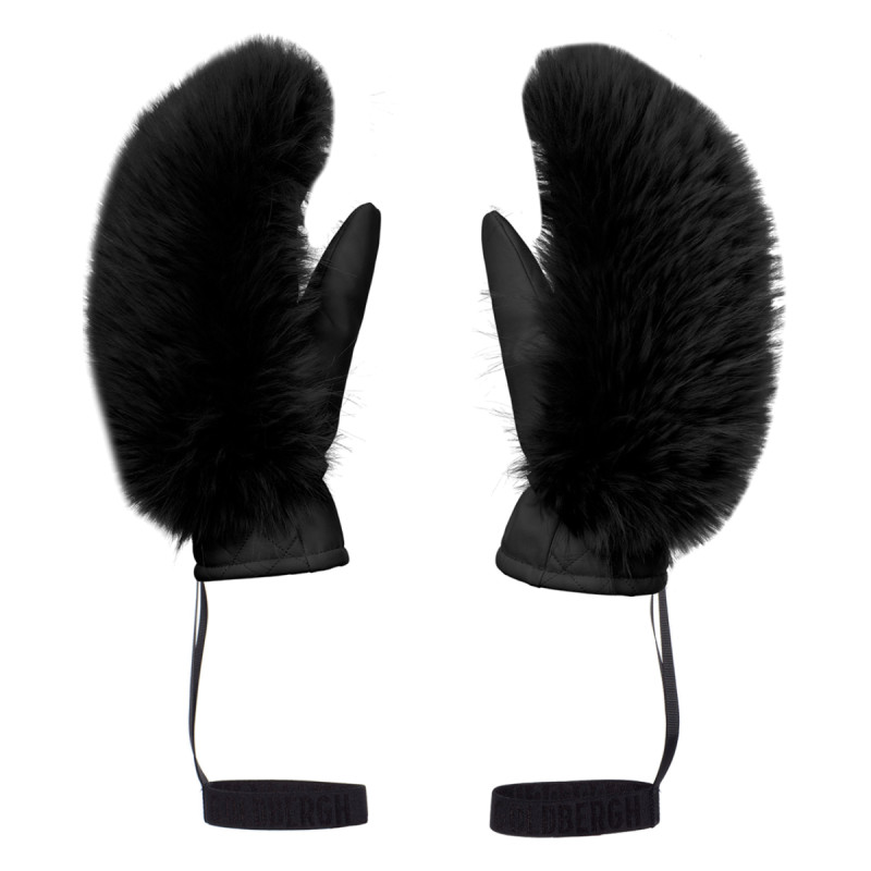 Dámske rukavice Goldbergh HILL FAUX FUR  - čierna