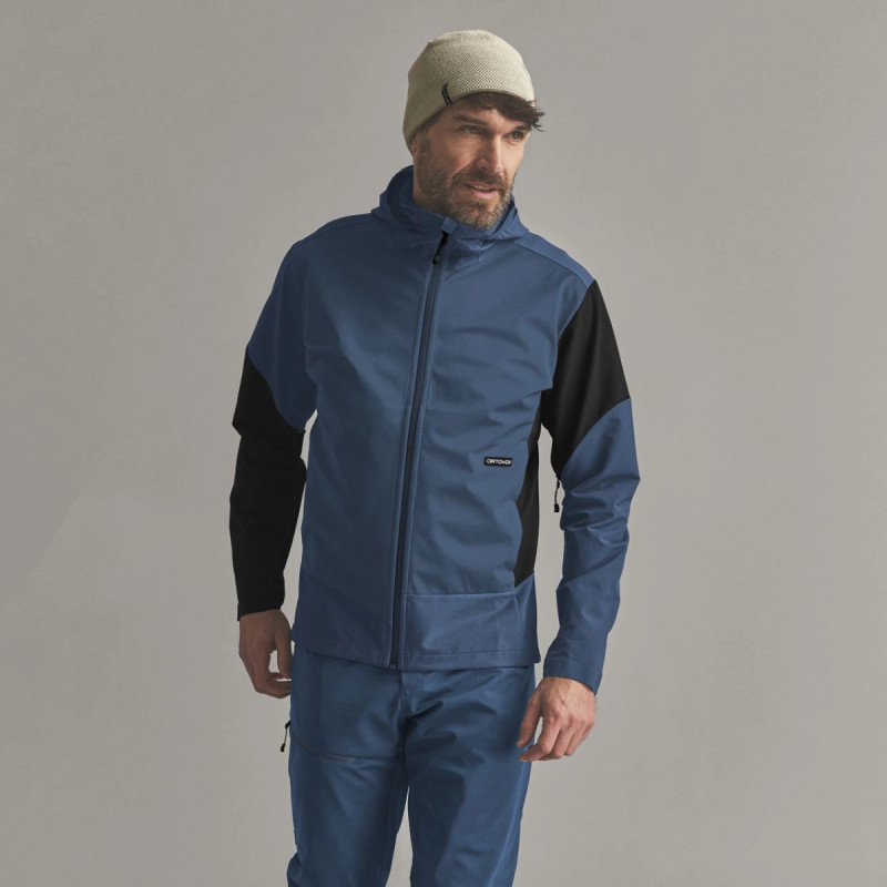 Pánská bunda Ortovox ORTLER SOFTSHELL PLUS JACKET  - tmavě modrá