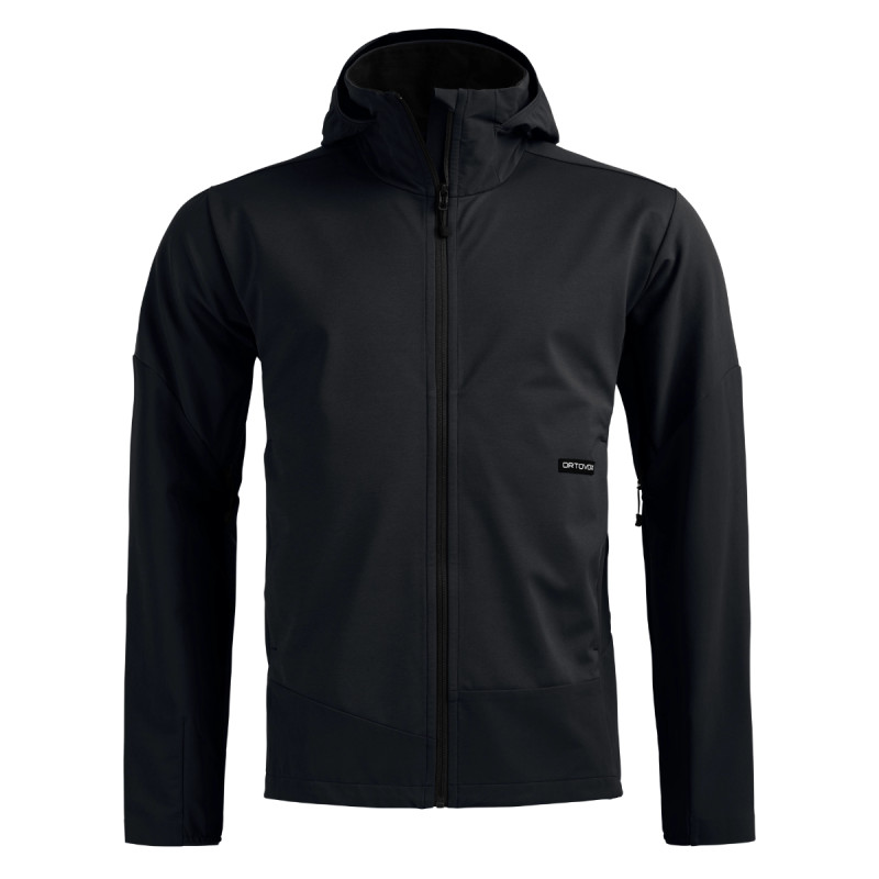 Pánska bunda Ortovox ORTLER SOFTSHELL PLUS JACKET  - čierna