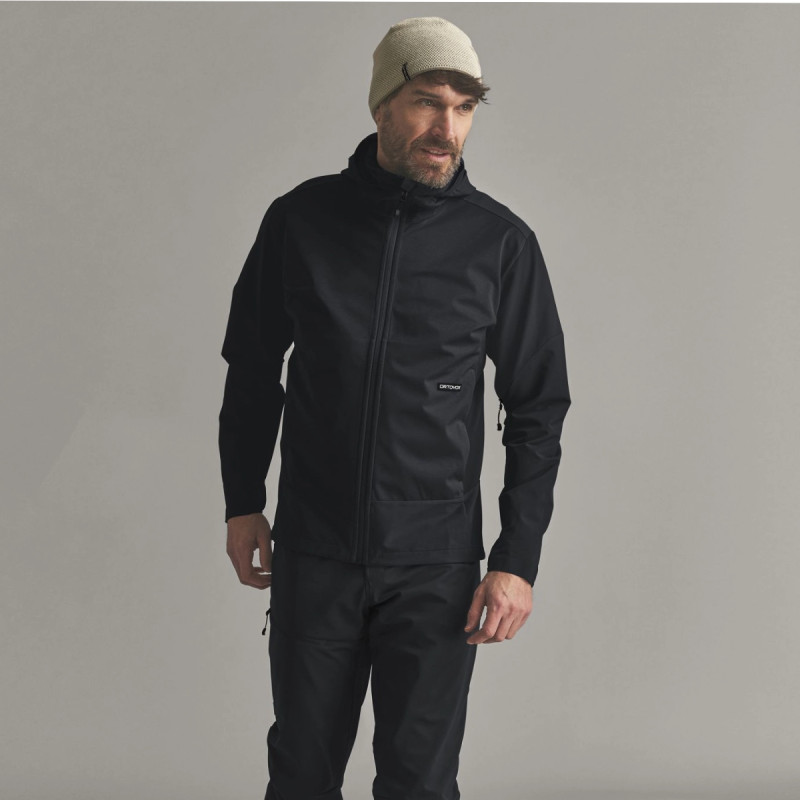 Pánska bunda Ortovox ORTLER SOFTSHELL PLUS JACKET  - čierna